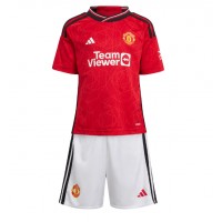 Dres Manchester United Alejandro Garnacho #17 Domaci za djecu 2023-24 Kratak Rukav (+ kratke hlače)